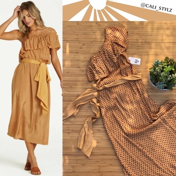 🔸BILLABONG SASH AROUND MIDI DRESS - Picture 1 of 11